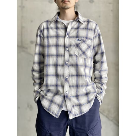 2000's Ombre check pattern cotton shirt