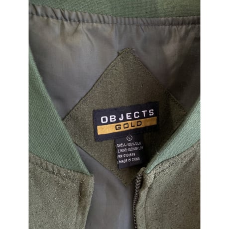 1990's Silk fabric zip up light jacket