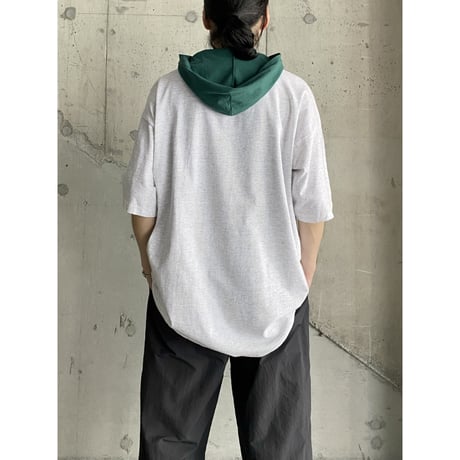 1990's Two tone color hooded Tee