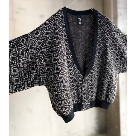 1980's Wide & Short silhouette knit cardigan