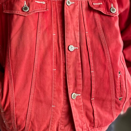 2000's Sun faded cotton trucker jacket