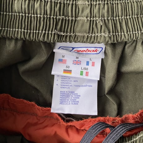 2000's "Reebok" zip pocket design short pants