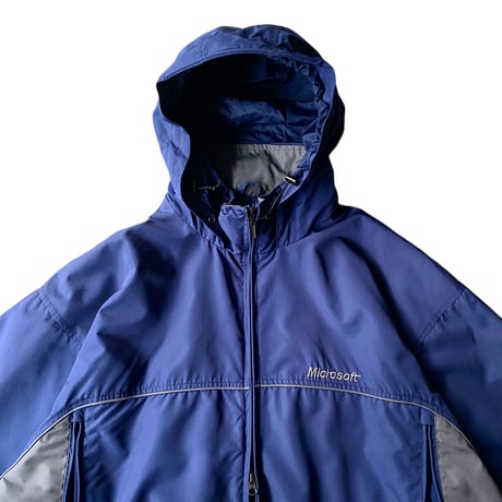 2000's "Microsoft" Embroidery logo design 2tone color jacket