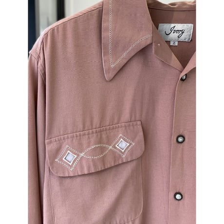 1990's-2000's Viscose blend open collar shirt