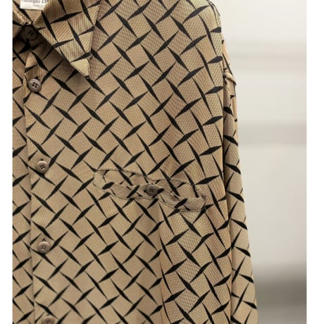 1990's All patterned long sleeve rayon shirt