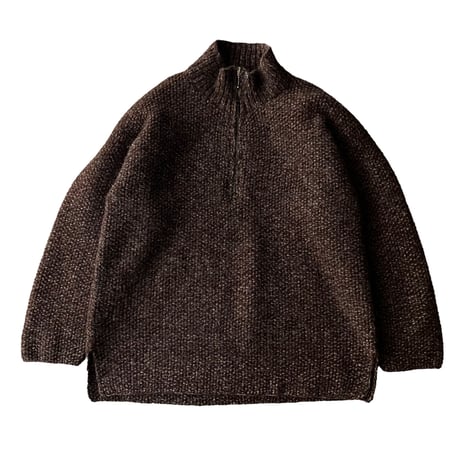 1990's Half zip Ecuador wool knit sweater