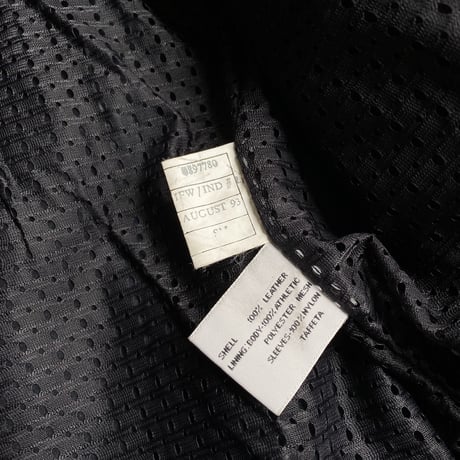 1990's Dual zip design leather motorcycle jacket