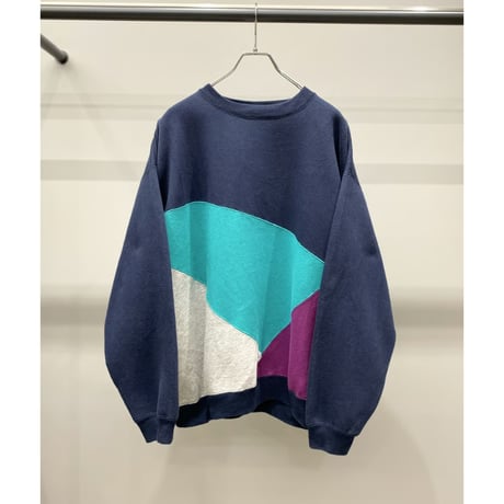 1990's "TOWNCRAFT" Switching color design sweat shirt