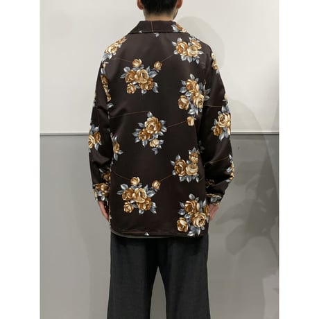1970's "Mr.Jan" Floral printed open-collar shirt