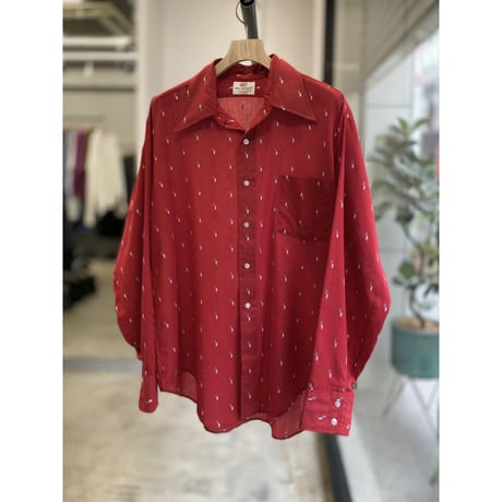 1970's "VAN HEUSEN" Embroidery design long sleeve shirt