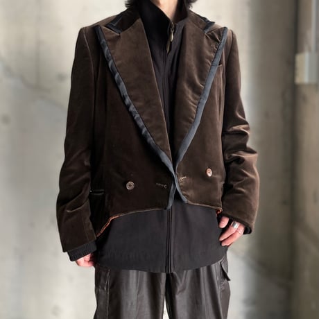 1990's "NEW REPUBLIC" Velour fabiric swallow-tailed jacket