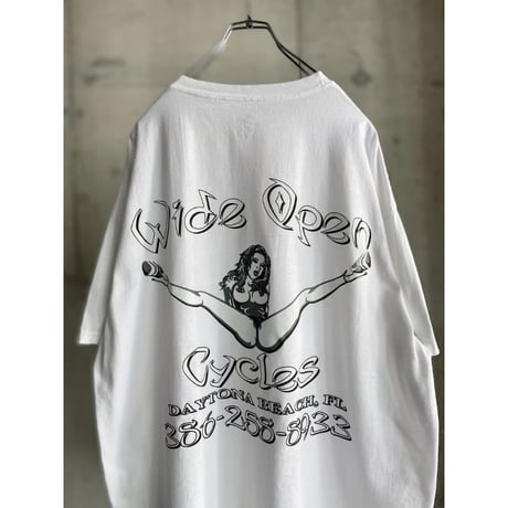 "Wide Open Cycles" printed Tee