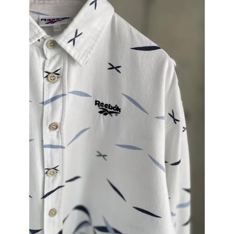 1990's "Reebok" All over printed L/S shirt