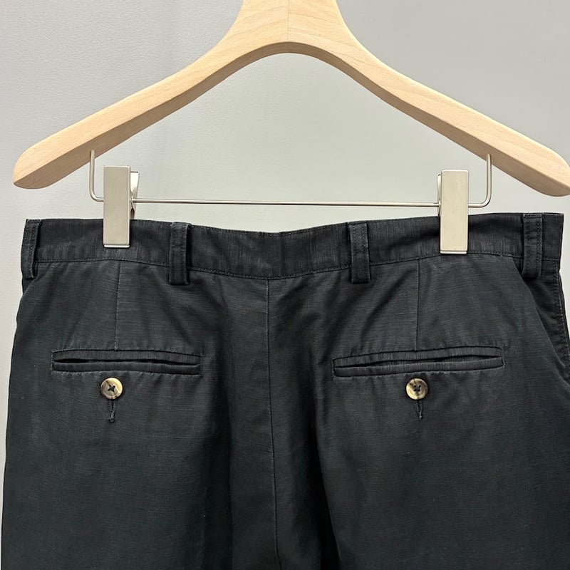 claiborne リネン/コットン　ツータックスラックス　黒31/30 古着. claiborne リネン/コットン ツータックスラックス 黒31/30 古着.