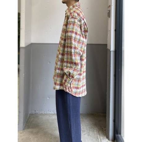 (Dead Stock) 1990's "MISSONI SPORT" Cotton jaquard fabric long sleeve shirt