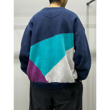 1990's "TOWNCRAFT" Switching color design sweat shirt