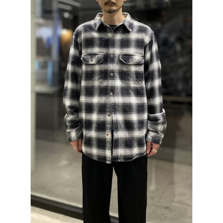 2000's〜 "FIELD & STREAM" Ombre patterned cotton flannel shirt