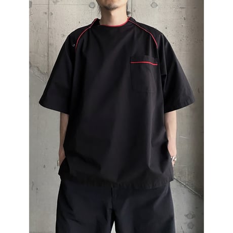 1990's-2000's Piping design short sleeve Tee