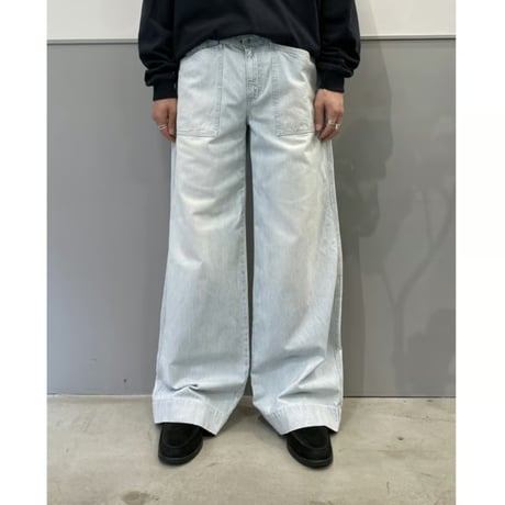2000's "LAUREN JEANS" Wide silhouette denim sailor pants