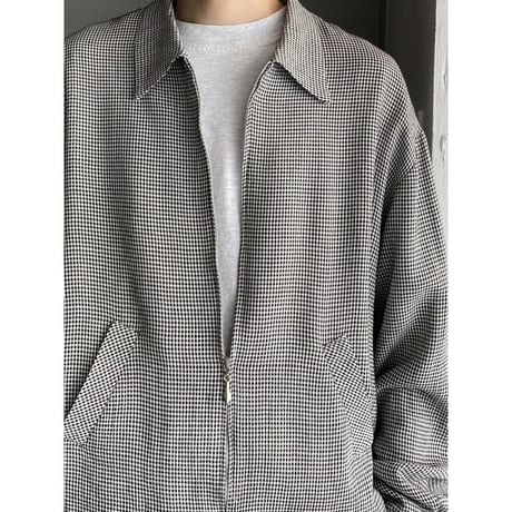 1990's Acetate/Rayon plaid patterned cropped jacket