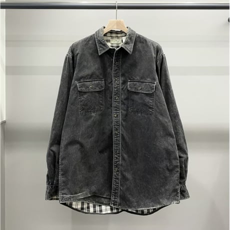 1980's-1990's "L.L.Bean" Black denim shirt