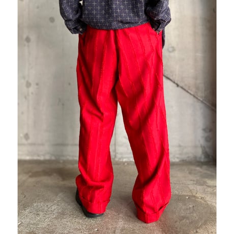 1990's-2000's oversized fringe stripe slacks pants