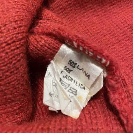 1980's ITALY made knit sweater with nylon pocket