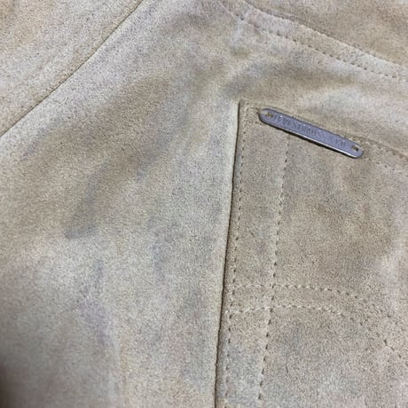 1990's-2000's "Levi's" SALESMAN SAMPLE Suede leather 5pocket pants