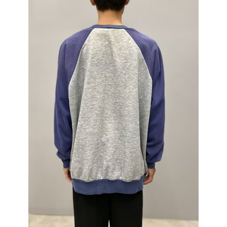 1990's Two tone color drawstring design sweat shirt