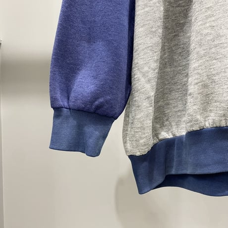 1990's Two tone color drawstring design sweat shirt