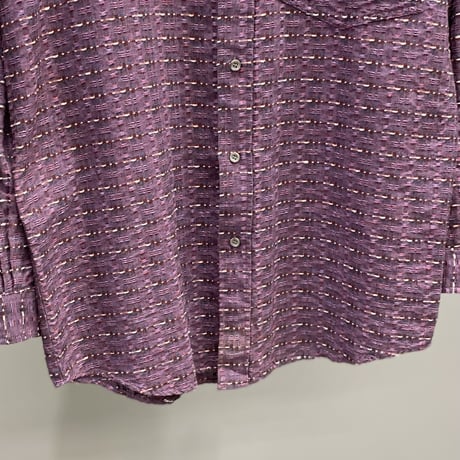 1990's Cotton Jacquard fabric long sleeve shirt
