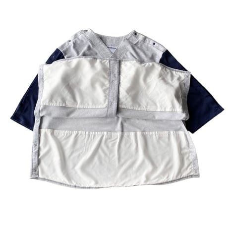 Detachable design 2tone color shirt