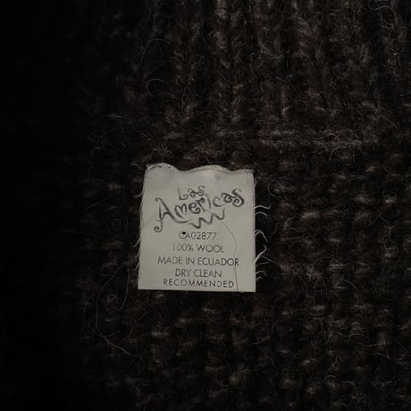 1990's Half zip Ecuador wool knit sweater