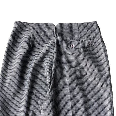 1980's Jacquard fabric rayon blend 2tuck slacks pants