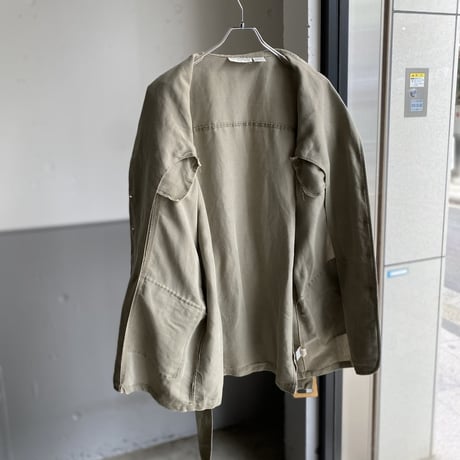 1980's-1990's "ELISABETH A LIZ CLAIBORNE" Linen / Rayon fabric safari jacket