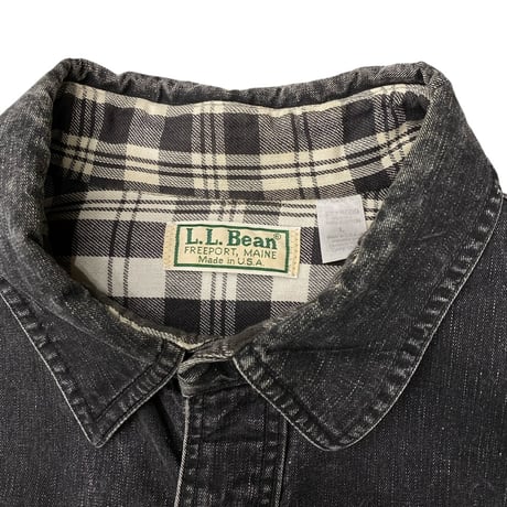 1980's-1990's "L.L.Bean" Black denim shirt