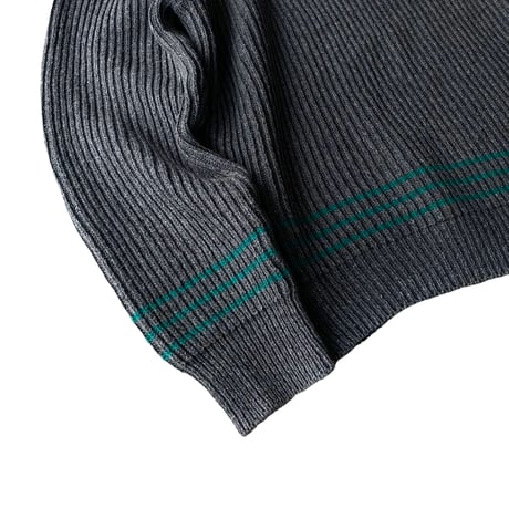 1980's-1990's FRANCE made wool blend half zip knit sweater