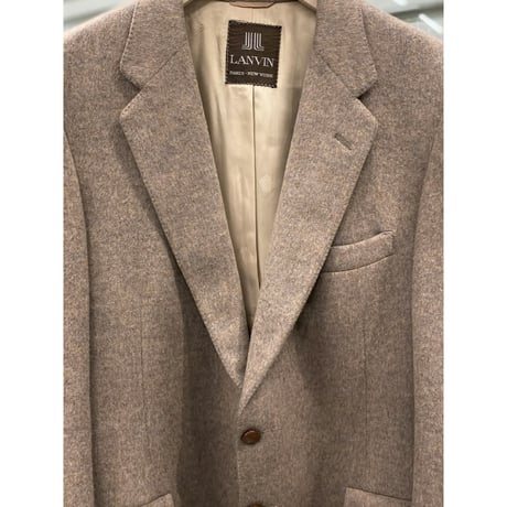 1980's "LANVIN" CAMEL HAIR Tailored Jacket