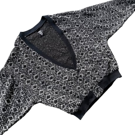 1980's Wide & Short silhouette knit cardigan