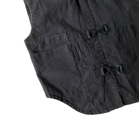 1980's Cotton fabric hook vest