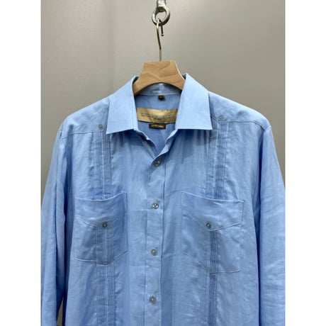 2000's linen fabric guayabera shirt