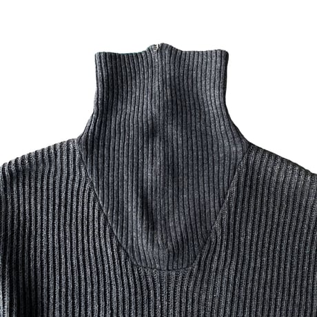 1980's-1990's FRANCE made wool blend half zip knit sweater