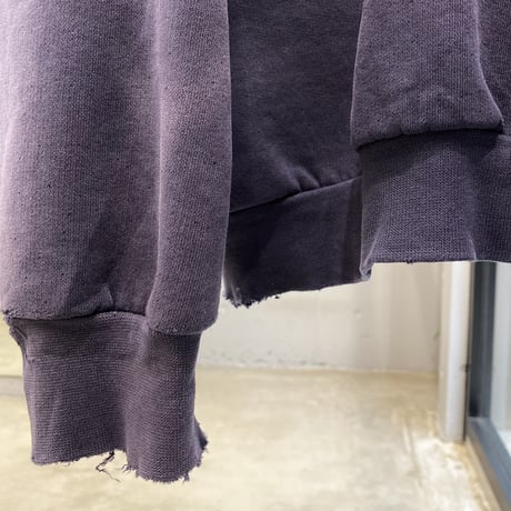 1990's Sun faded & Damaged half zip sweat shirt