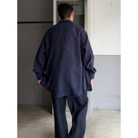 2000's〜 Linen / 37.5®︎ POLYESTER Fabric Long Sleeve Shirt