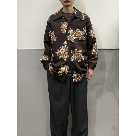 1970's "Mr.Jan" Floral printed open-collar shirt