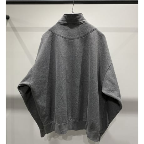 2000's Wide & Short silhouette half zip design sweat shirt
