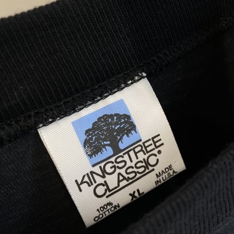 1990's-2000's Long Sleeve Blank Tee With Pocket