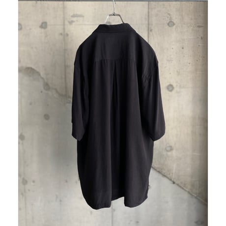 1990's-2000's "JHANE BARNES" Open collar short sleeves silk shirt
