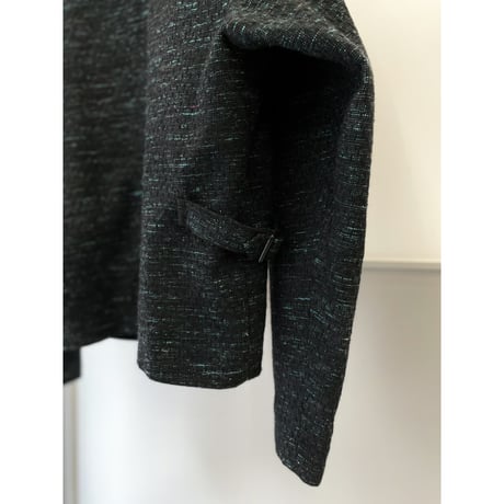 1980's Jacquard fabric cropped tailored jacket