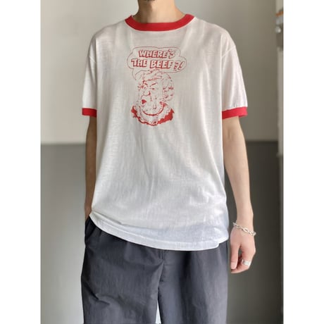 1980's "Wendy's" 「Where's the Beef ?!」Promotion Printed Tee